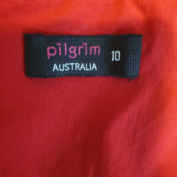 Pilgrim Australia pink strapless mini dress Sze 10 ruffled tiered cocktail party - Picture 5 of 6